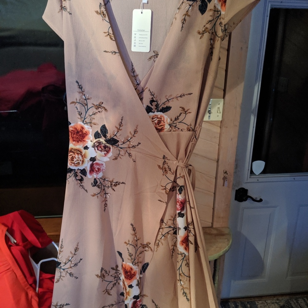 Wrap Dress in Blush Floral